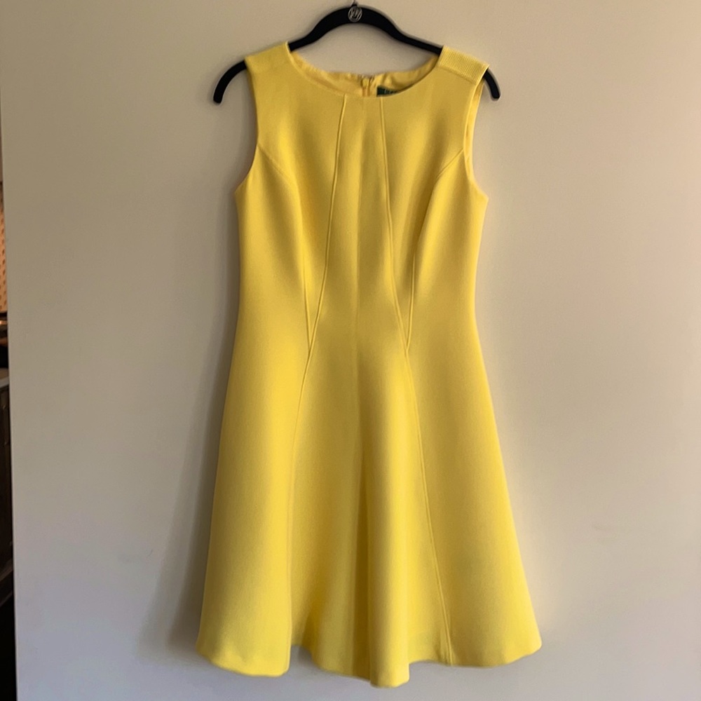 Yellow Fit and Flare Sleeveless Dress